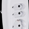 NV81L Socket adapter, 3-way, 3x USB-A, 1x USB-C, white