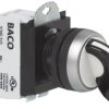 Przełącznik obrotowy BACO L21MA03A, 23 mm, 22,3 mm, IP66, max 600 V, 2 x 45°,1 NO, 1 NC