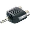 SpeaKa SP-7870248 Y adapter Jack 3.5mm to 2x RCA sockets Black