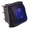 Blue Illuminated On-On Waterproof Rocker Switch 20A DPDT IP67