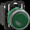 XB5AW33B5 Illuminated pushbutton, Harmony XB5, plastic, green, 22 mm, 1 NO