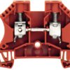 Through terminal block, screw connection, 1.5-16 mm², 2 pole, 57 A, 8 kV, red, 1020340000