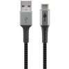 Kabel tekstylny USB-C ™ / USB-A z metalowymi wtyczkami 0,5m Goobay