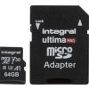 MicroSD, 64 GB MicroSDXC, Integral Memory Klasa 10, UHS 1 U3 70 °C -25 °C