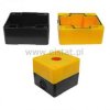 Kaseta sterownicza, żółta 1 otworem, 80x72x65mm