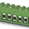 PCB terminal, 2 pole, pitch 5 mm, AWG 26-14, 10 A, spring-clamp connection, green, 1935019