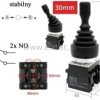 Joystick przemysłowy; 2 tory; stabilny; 2xNO; 30mm