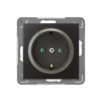 IMPRESJA Gniazdo pojedyncze z uziemieniem schuko z przesłonami torów prądowych antracyt GP-1YSP/m/50 OSPEL
