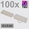 TruComponents 499491 Badge 18 x 42 mm Clear 100pcs