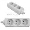 3GN z uziemieniem, listwa do przedłużacza białe