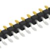 Pin header, 12 pole, pitch 2.54 mm, straight, black, 10080367