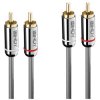 LINDY 35346 RCA audio cable 2x phono to 2x phono 2m anthracite
