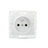 LOGI Gniazdo pojedyncze francuskie ochrona styków 02-1250-102 białe 25089 KANLUX
