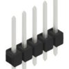 Pin header, 5 pole, pitch 2.54 mm, straight, black, 10048277
