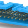 Pin header, 16 pole, pitch 2.54 mm, angled, blue, 2-1761605-6