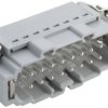 Pin contact insert, H-B 16, 16 pole, push-in, with PE contact, 44423204