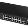 EDIMAX IGS-5218PLC do nadzoru przemysłowego VLAN 18-portowy gigabitowy przełącznik PoE+ Web Smart z 2 gigabitowymi porta