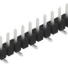 Pin header, 10 pole, pitch 2.54 mm, angled, black, 10047055