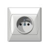 Gniazdo pojedyncze z/u białe GP-1AZ/00 Akcent Ospel