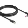 Delock Kabel do ładowania USB Złącze męskie USB-C®, Wtyczka DC 4,8 mm 1.50 m czarny 87973