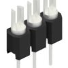 Pin header, 3 pole, pitch 2.54 mm, straight, black, 10039804