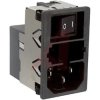 Złącze IEC 6A 1 C14 250V ac Schurter Męski Montaż zatrzaskowy 5 x 20 mm 2-biegunowy Szybkozłącze KMF1.1261.11