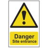 Scan 4102 Danger Site Entrance - PVC 400 x 600mm