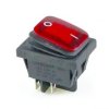 Przełącznik kołyskowy ON-OFF wodoodporny czerwony (230V)