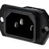 Złącze IEC IEC C14 Montaż na panelu Męski 15A Proste Schurter