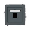 DECO Mechanizm gniazda multimedialnego pojedynczego bez modułu (standard Keystone) grafitowy mat 28DGM-1P