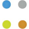 Maul 6161299 Magnet Ø32.6mm H9.8mm Assorted colours 4 pieces