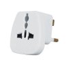 Adapter podróżny wtyk GB gniazdo uniwers. białe przejście AC