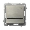 SONATA Przycisk /światło/ z podświetleniem stal inox ŁP-5RMS/m/37