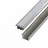 Profil aluminiowy do taśm LED 2000 mm prosty wpuszczany srebrny z kloszem mlecznym 478580 LED LINE