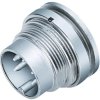 Panel plug, 2 pole, solder connection, screw locking, straight, 09 0303 89 02