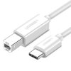 Kabel USB 2.0 Wt.C/Wt.B 1,5m HQ UGREEN US241, USB-C/USB-B Biały