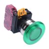 YW4L-A4E01Q0G Green 22mm Metal Bezel Mushroom Maintained Push Button Switch NC IP65 IDEC