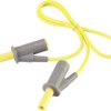 VOLTCRAFT MSB-501 Przewód pomiarowy bezpieczny złącze męskie, lamelkowe 4 mm złącze męskie, lamelkowe 4 mm 0.50 m żółty