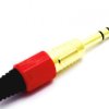 Wtyk Jack 6.3 Stereo Złoty Gumowany Czerwony