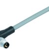 Sensor actuator cable, M8-cable plug, angled to open end, 3 pole, 2 m, PVC, gray, 4 A, 77 3403 0000 20003-0200