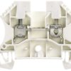 Through terminal block, screw connection, 0.5-6.0 mm², 2 pole, 32 A, 8 kV, white, 1036700000