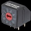 KDR-162H Rotary code switch, 16 positions, horizontal