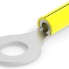 Insulated ring cable lug, 1.04-2.62 mm², AWG 16 to 14, 9.91 mm, yellow, 34826
