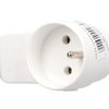 Wtyczka z gniazdkiem 16A z/u biała WTG-10
