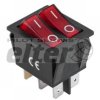 Przeł. kołys. podśw. 2xON-OFF 12V czerwony