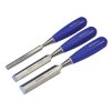 Faithfull FAIWCBS3BC Bevel Edge Chisel Blue Grip Set, 3 Piece