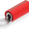 Insulated ring cable lug, 0.3-0.4 mm², AWG 22, 3.68 mm, M3.5, red, 2-36149-3