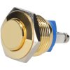 R-TECH 524578 16mm IP65 Vandal Resistant Switch SPST Raised Gold
