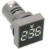 Kontrolka LED Voltomierz biały 22mm 60-500VAC kwadrat miernik napięcia