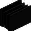 IC heatsink, (L x W x H) 20.5 x 12 x 16 mm, 18 K/W, black anodized, 10037008